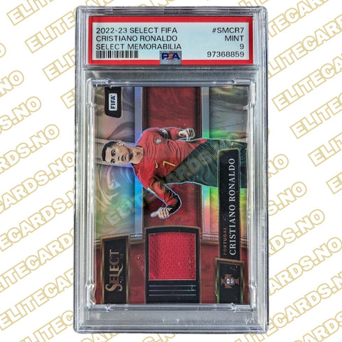 2022-23 Panini Select CRISTIANO RONALDO Patch Silver Prizm Memorabilia SP PSA 9