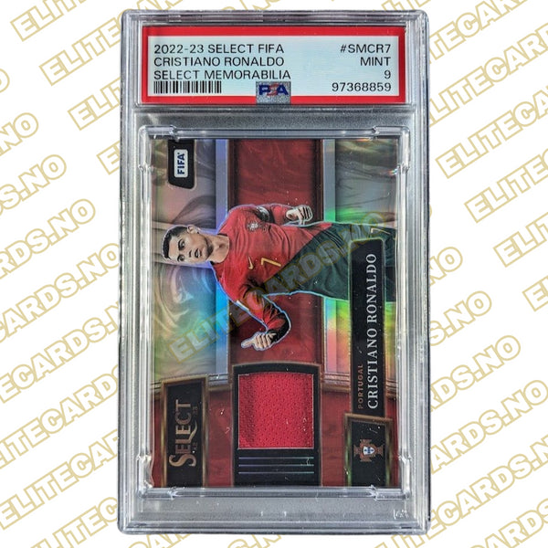 2022-23 Panini Select CRISTIANO RONALDO Patch Silver Prizm Memorabilia SP PSA 9