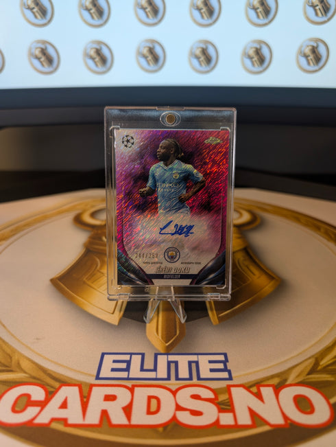 Jeremy Doku Autograph - Topps Chrome UEFA Club Competition 2023/24